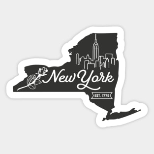 State of New York Graphic Tee Sticker